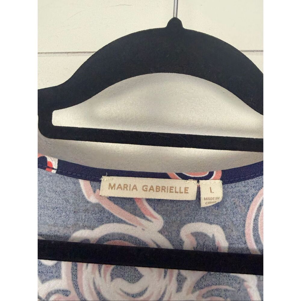 Maria Gabrielle Women’s Large Blue Paisley Stretchy Maxi Dress - Picture 3 of 7